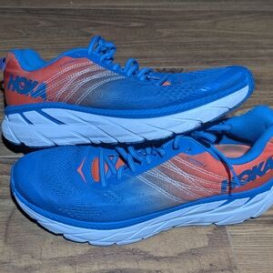 Hoka Blue and Orange Running Shoes